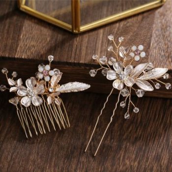 2 piece Fashion Bridal Wedding Hair Pin Combs